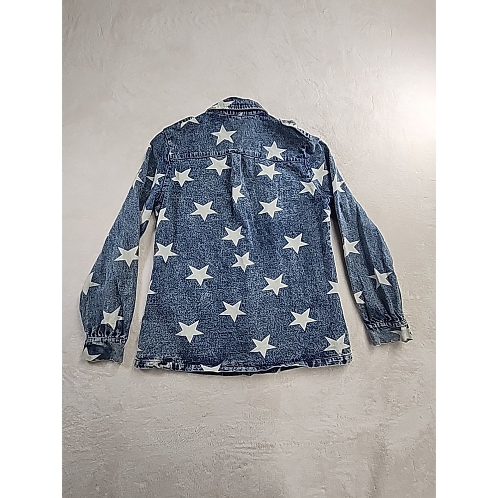 Macaron Ladies Denim Jacket With Stars Size Small - Picture 7 of 7